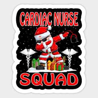 Christmas Cardiac Nurse Squad Reindeer Pajama Dabing Santa Sticker